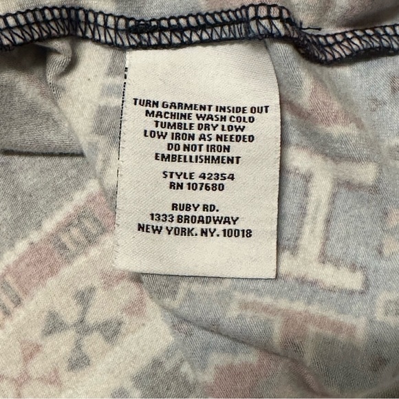 Ruby Rd. Multicolor Patterned Women's Top - Picture 8 of 8